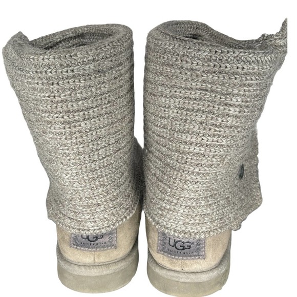 UGG Australia Cardy Womens Sz 8 Knit Boot Gray - Picture 3 of 7